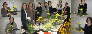 Photo de groupe atelier Ikebana